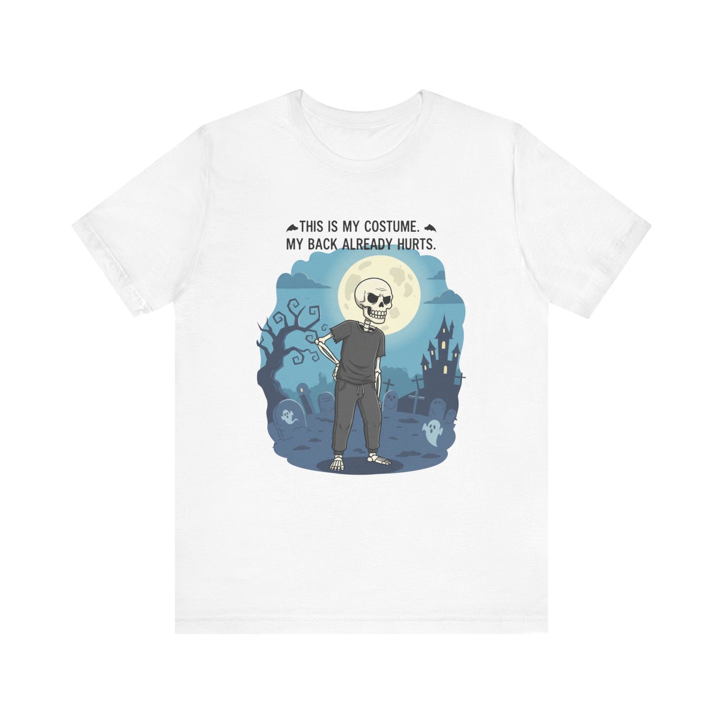 "This is My Costume" Skeleton T-Shirt | Fun Halloween Tee, Party Outfit, Gift for Halloween Lovers, Unisex Jersey Tee