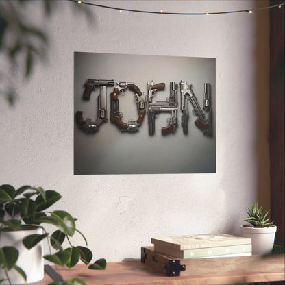 Personalized Gun Name Poster, Men's Wall Art | Unique Gift, Home Decor, Custom Print