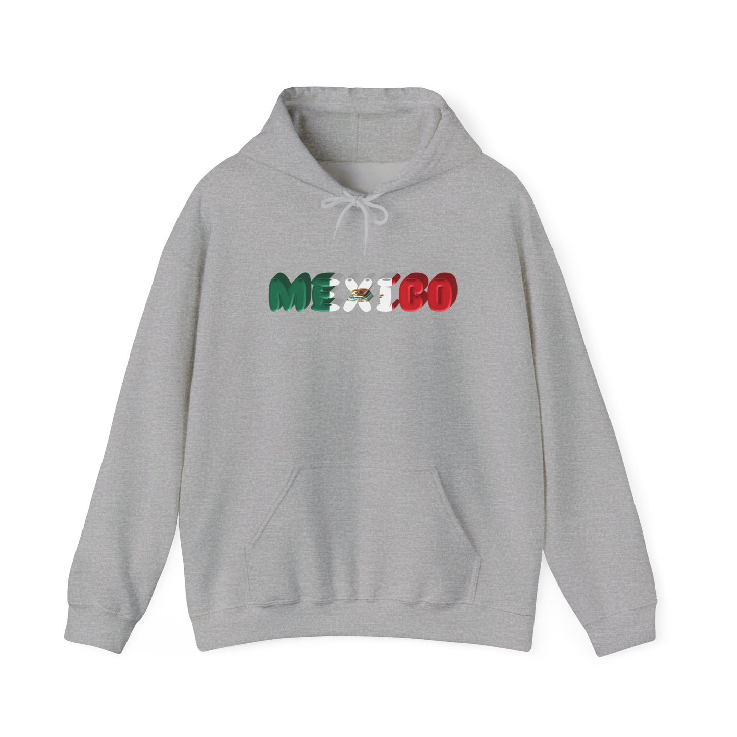 Mexico Flag Inspired Hoodie | Unisex Heavy Blend For Travel, Casual Wear, Mexican Pride