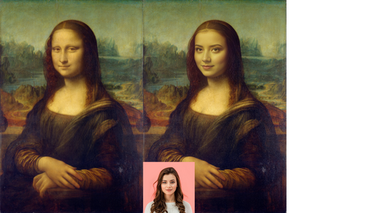 Place Your Face On Mona Lisa Fine Art Portrait Poster | Vintage Wall Decor For History Lovers, Art, Home Decor Print, Classic Artwork, Gift For Art Lovers