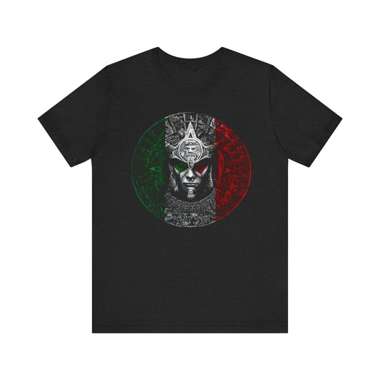 Mexican Aztec Calendar T-Shirt | Unisex Short Sleeve, Casual Wear, Gift for Travelers, Festival Attire