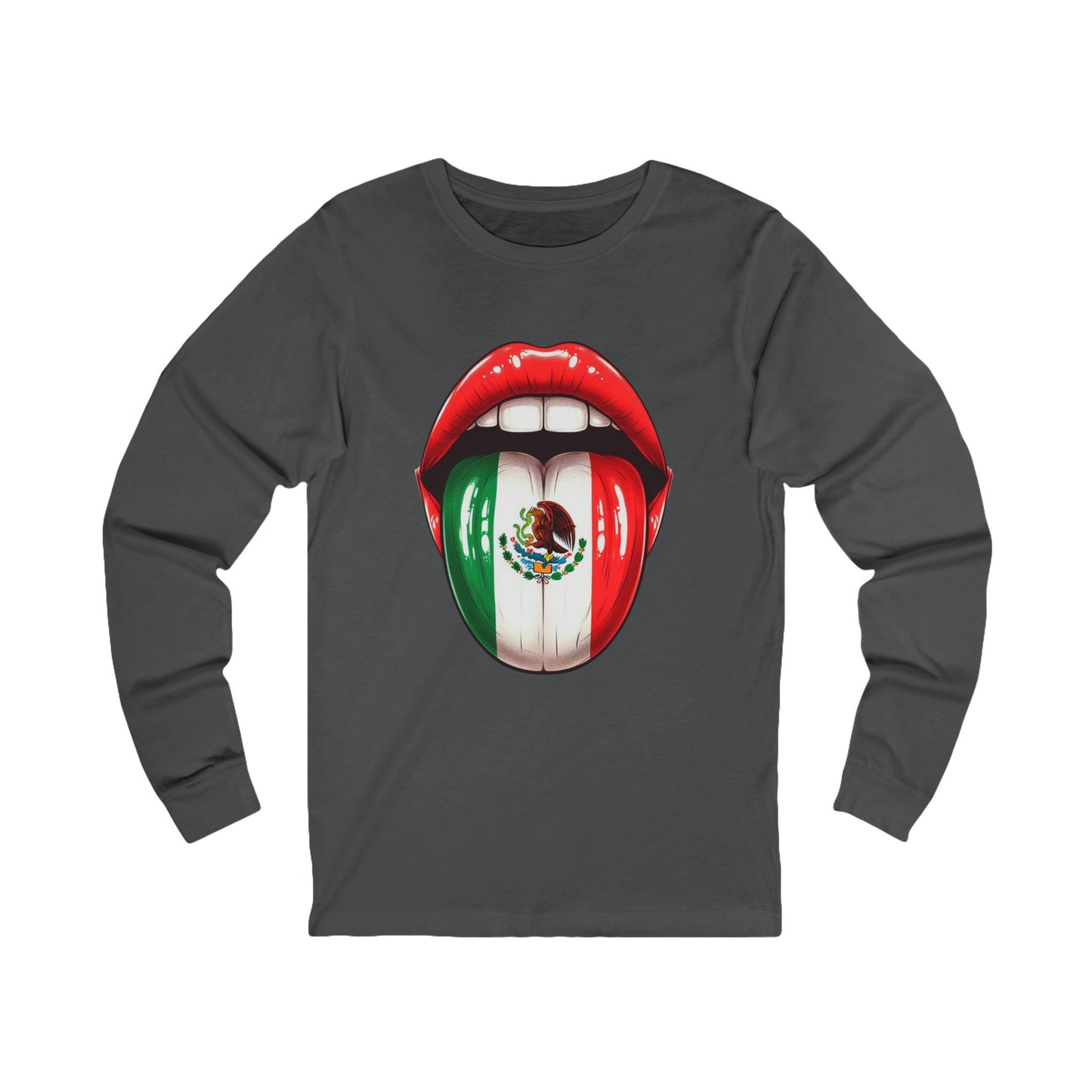 Mexican Flag Unisex Long Sleeve Shirt | Cultural Pride Apparel, Fun Graphic Top, Gift for Her