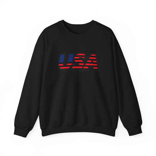 USA Flag Unisex Crewneck Sweatshirt | Patriotic Apparel, Casual Wear, American Pride Clothing