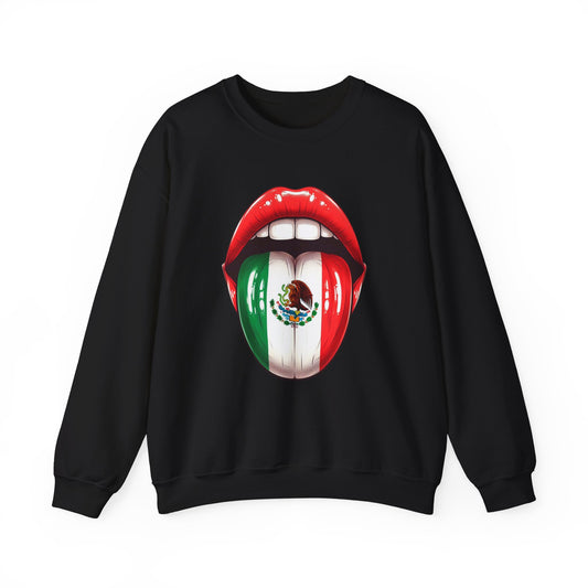Mexican Flag Unisex Heavy Blend™ Crewneck Sweatshirt | Cultural Pride Apparel, Fun Graphic Top, Gift for Her