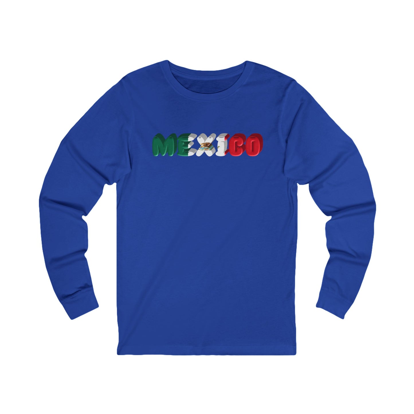 Mexico Flag Inspired Unisex Long Sleeve Shirt | Gift for Travelers, Vacation Outfit, Mexican Independence Day