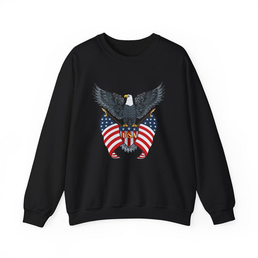 USA Patriotic Eagle Unisex Heavy Blend™ Crewneck Sweatshirt | Heritage Apparel, Casual Style