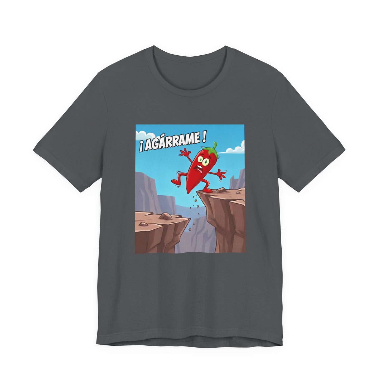 ¡Agárrame! Chili Pepper Graphic Tee | Funny Spanish Cartoon T-Shirt
