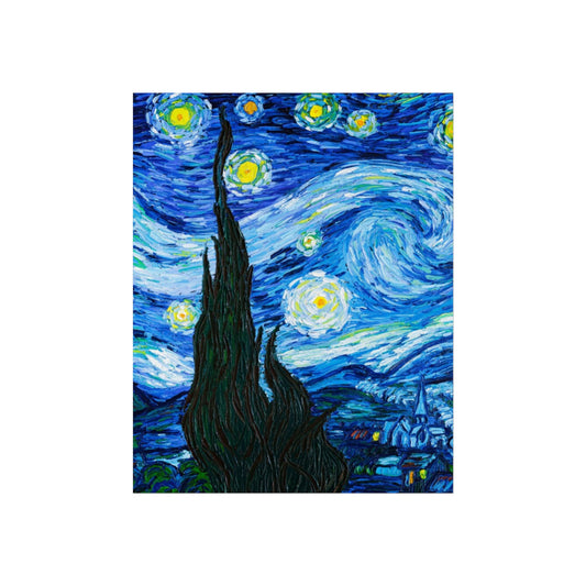 Starry Night By Van Gogh Fine Art Poster | Wall Art Decor, Vintage Art Print, Home Aesthetic Decor, Gift for Art Lovers