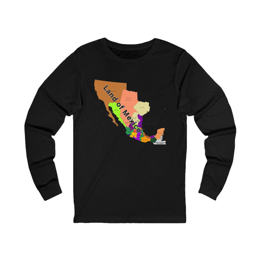 Mexico Map 1824 Unisex Long Sleeve Shirt | Gift for Teachers, Students, Travel Lovers, Educational Apparel