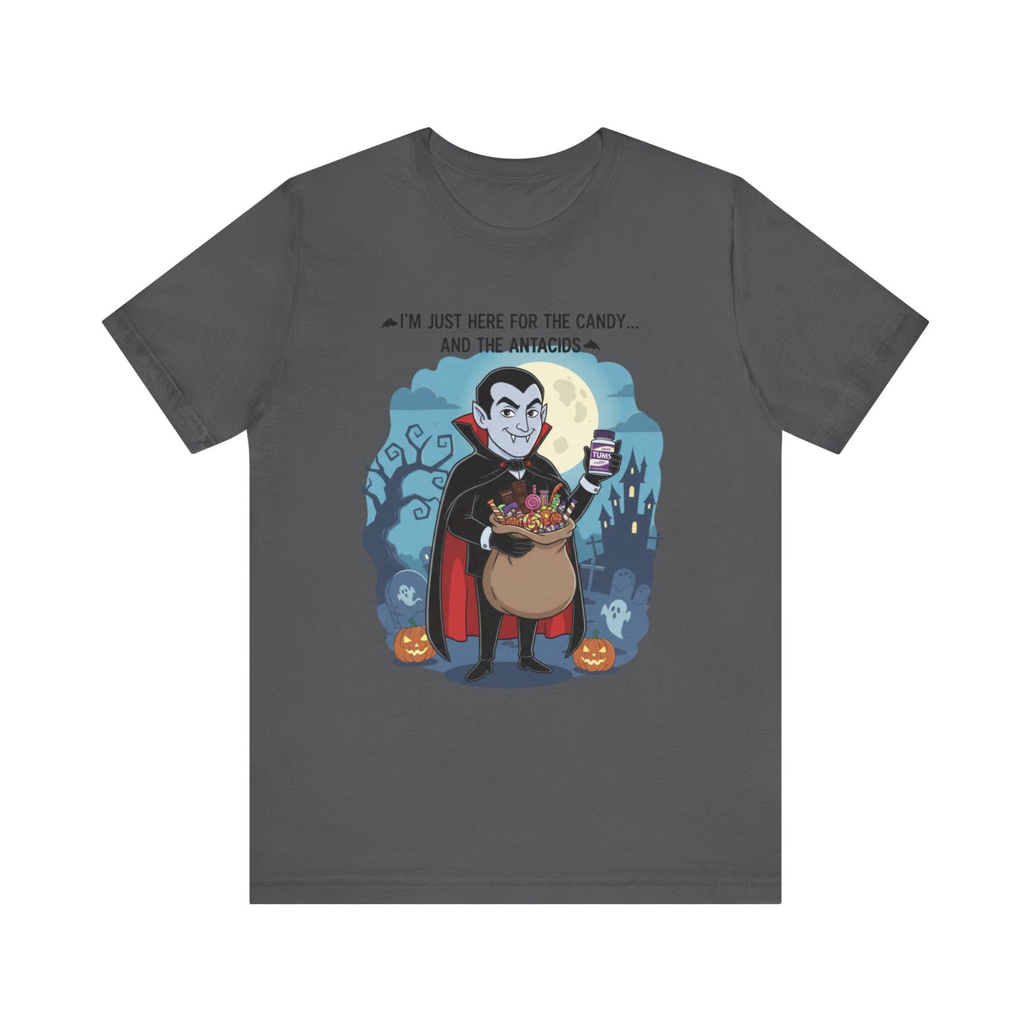 Halloween Candy Dracula T-Shirt | Funny Vampire Tee, Spooky Fall Apparel, Trick or Treat Gift For Him