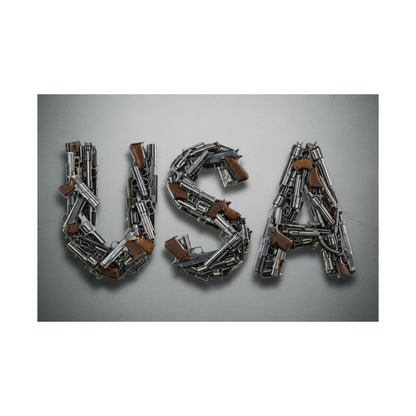 USA Gun Poster, American Wall Art | Unique Home Decor, Gun Culture Decor, Holiday Gift Idea