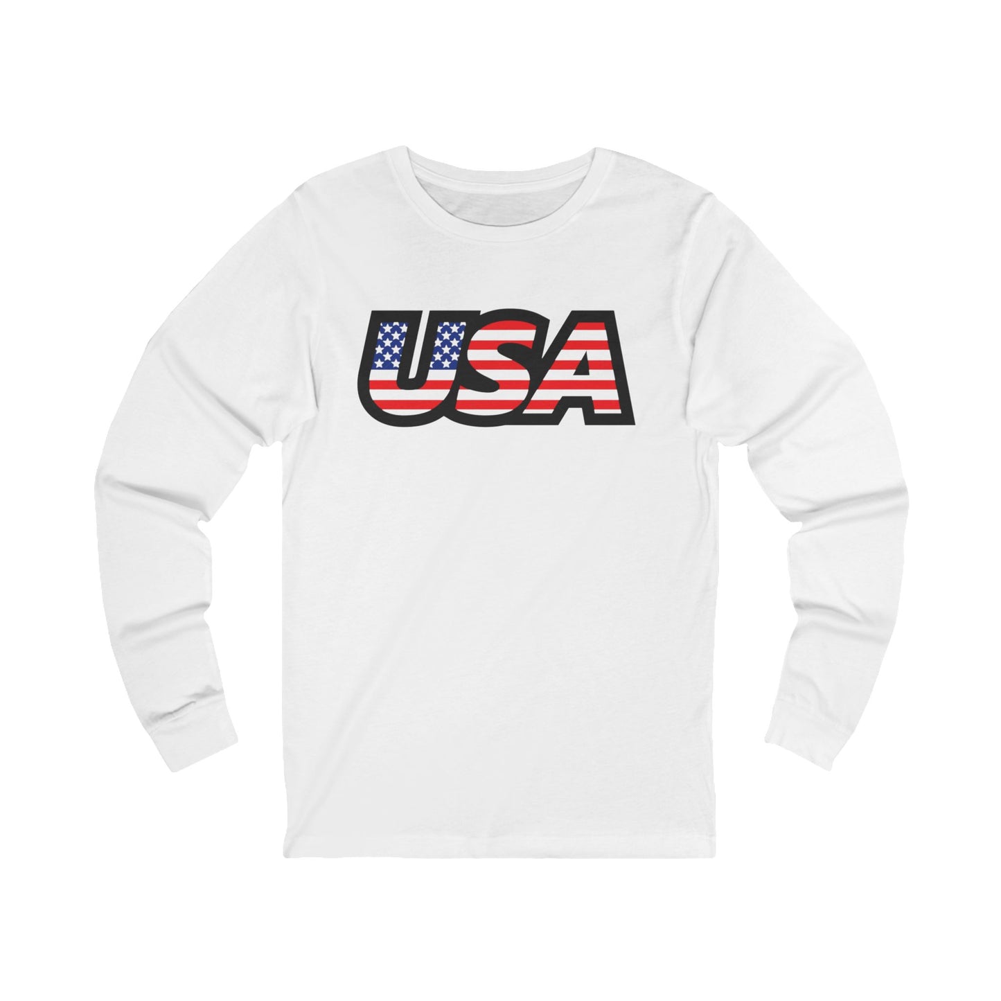 USA Patriotic Long Sleeve Shirt | Casual Wear, Seasonal Style, American Pride Apparel, Unisex