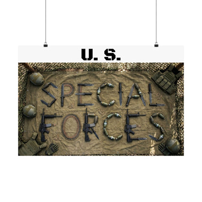 U.S. Special Forces | Matte Horizontal Poster Military Tribute Wall Art
