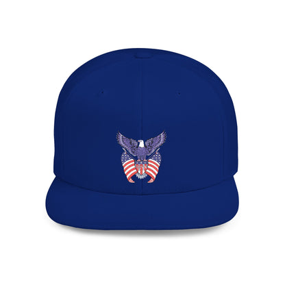 USA Patriotic Eagle Flat Bill Snapback Baseball Cap (Embroidery)  | American Pride Apparel, Casual Wear, Unisex