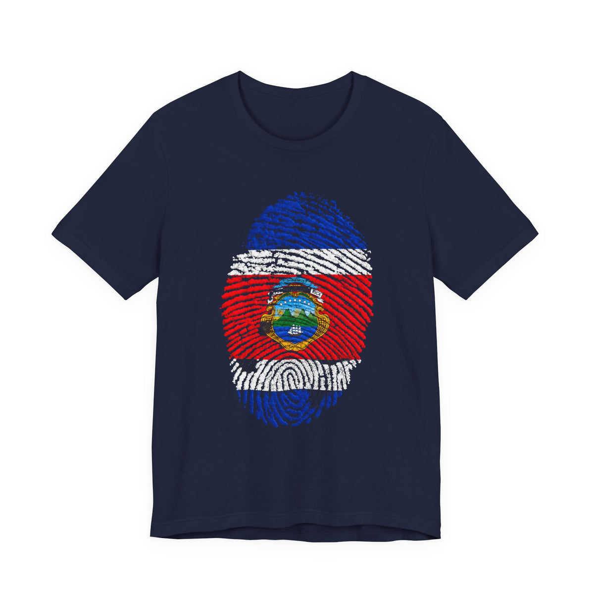 Costa Rica Flag Fingerprint T-Shirt | Patriotic Tee