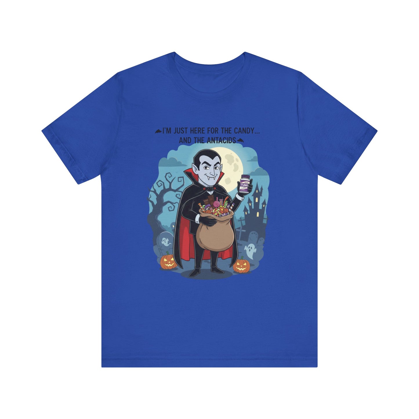 Halloween Candy Dracula T-Shirt | Funny Vampire Tee, Spooky Fall Apparel, Trick or Treat Gift For Him