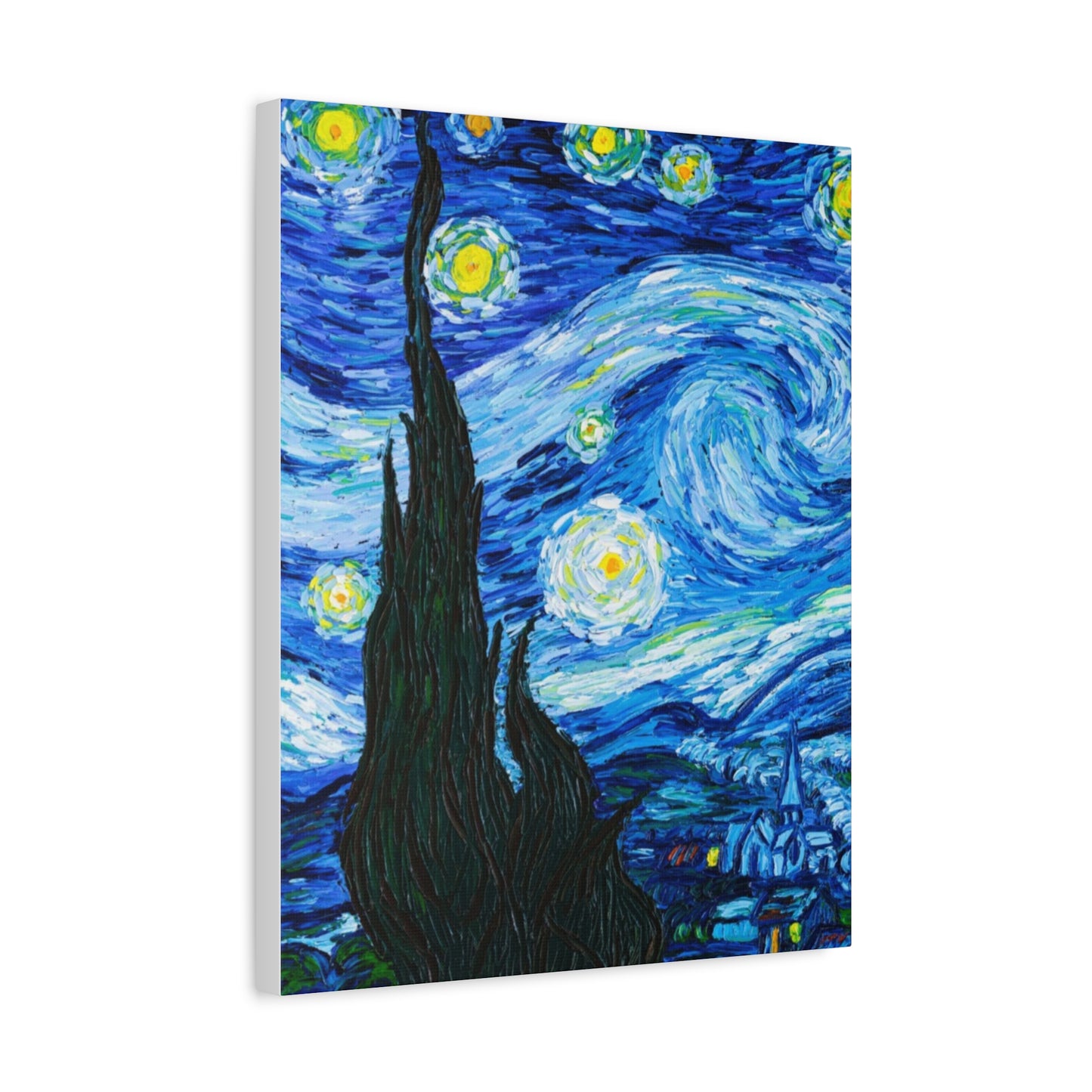 Starry Night Canvas Art Print, Wall Decor | Home Office Decoration, Gift for Art Lovers, Van Gogh Inspired Canvas