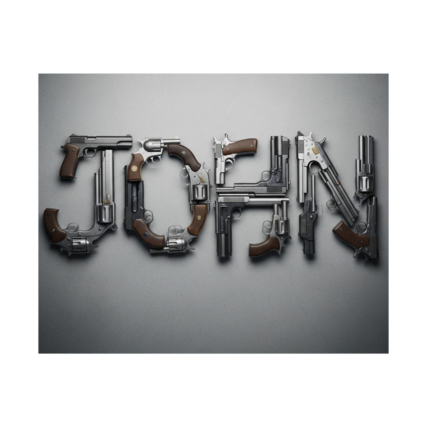 Personalized Gun Name Poster, Men's Wall Art | Unique Gift, Home Decor, Custom Print