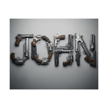 Personalized Gun Name Poster, Men's Wall Art | Unique Gift, Home Decor, Custom Print