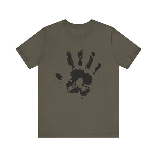 Handprint Unisex Jersey Tee, Artistic T-Shirt, Unique Gift, Minimalist Fashion, Casual Wear, Summer Vibes, Birthday Present