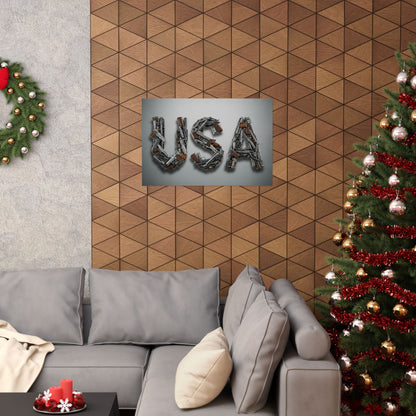USA Gun Poster, American Wall Art | Unique Home Decor, Gun Culture Decor, Holiday Gift Idea