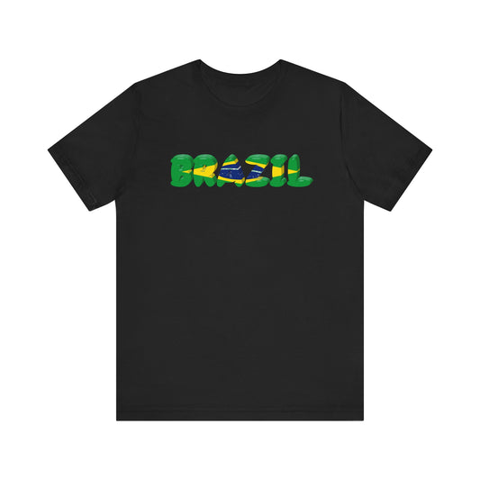 Brazil Flag Inspired Unisex T-Shirt | Summer Festival Wear, Gift for Travelers, Eco-Friendly Fashion, Casual Streetwear