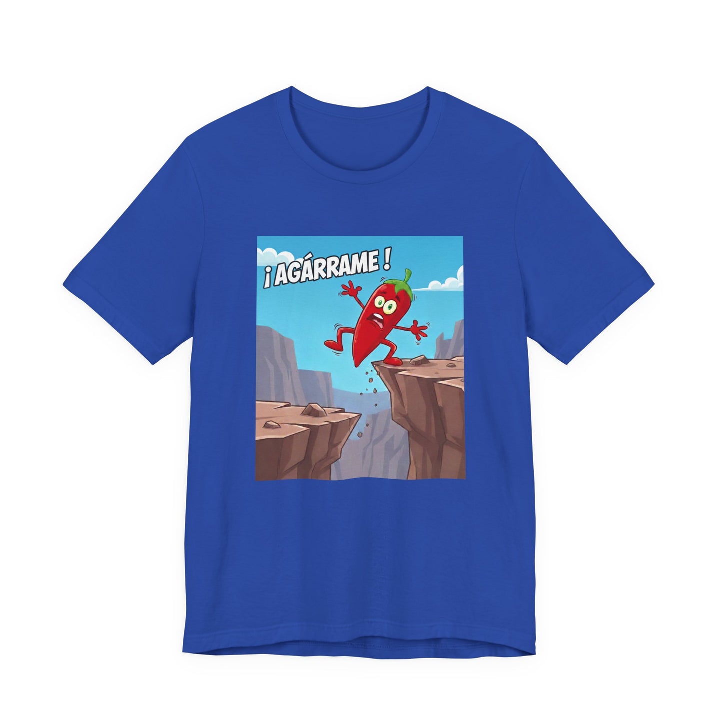 ¡Agárrame! Chili Pepper Graphic Tee | Funny Spanish Cartoon T-Shirt