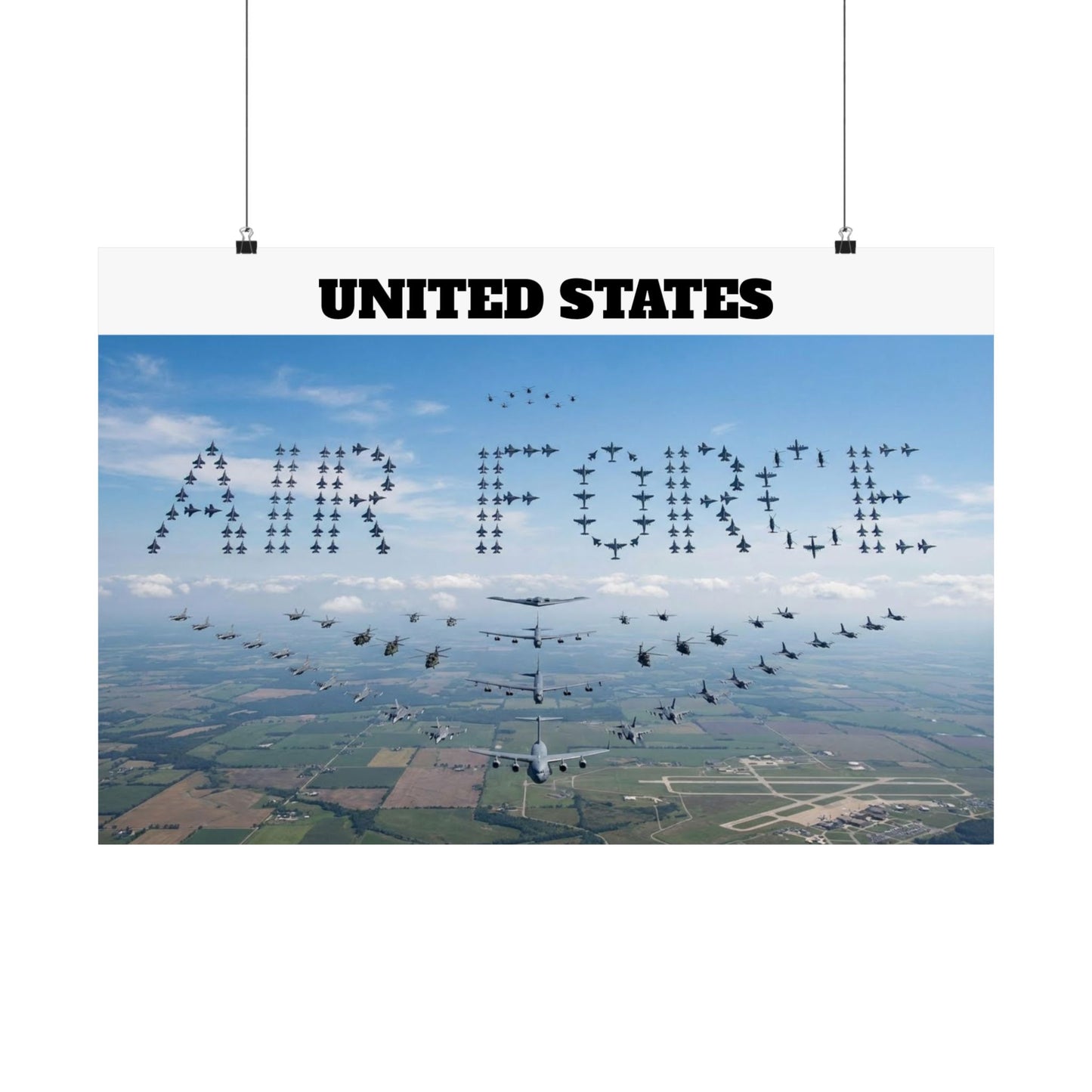 United States Air Force | Matte Horizontal Poster Military Aviation Wall Art